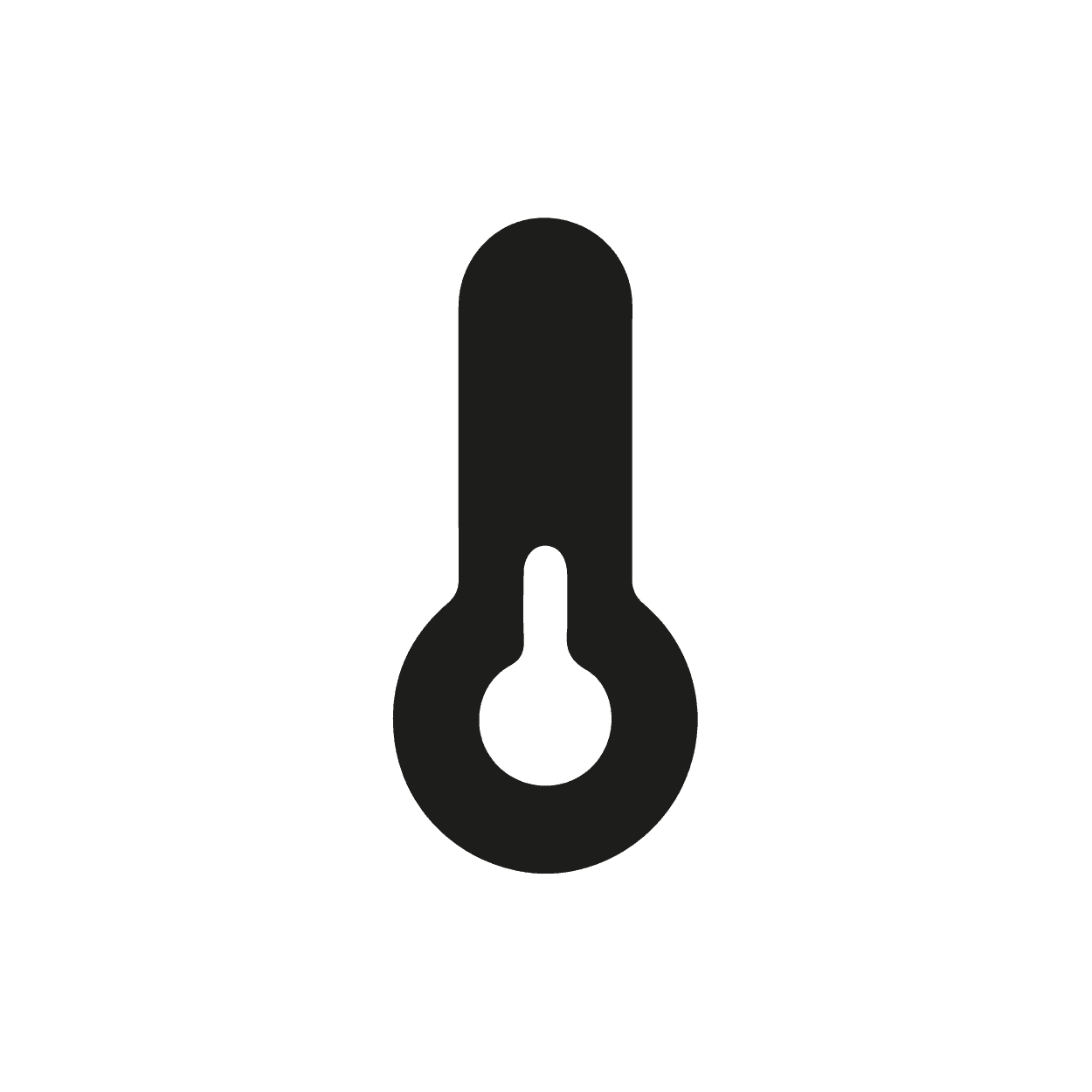 Icon with thermometer